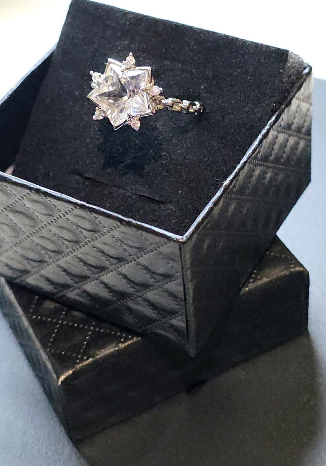 Natural Star-Shaped Clear Quartz Ring — 925 Sterling Silver | Kumara Shines