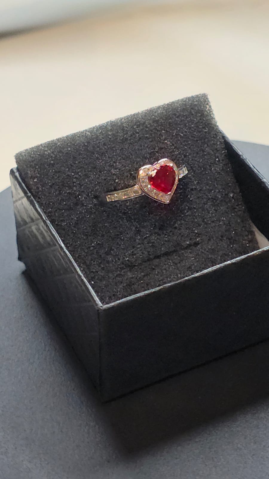 Natural Heart-Shaped Garnet Ring — 925 Sterling Silver | Kumara Shines