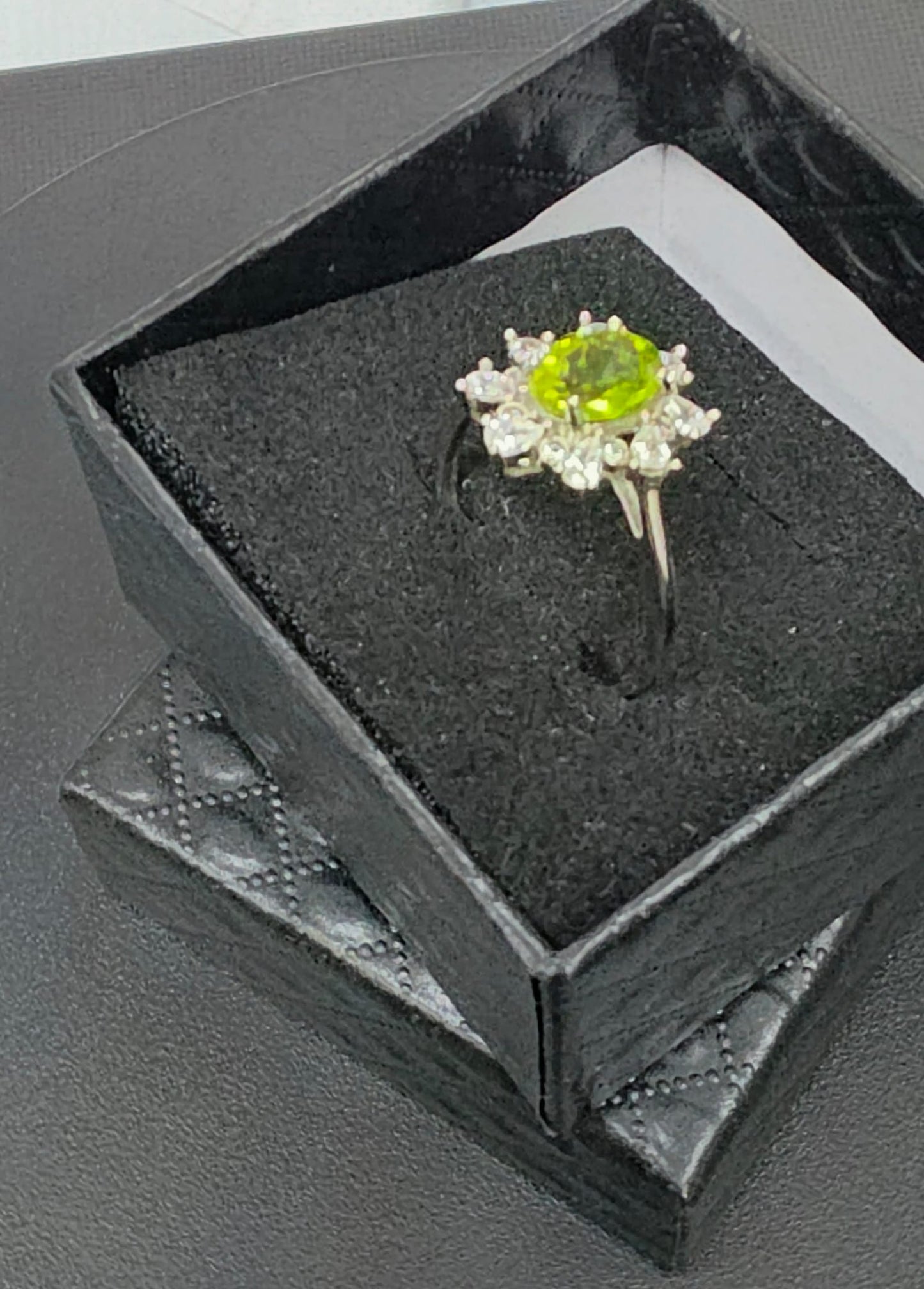 Elegant Design of Natural Peridot Adjustable Ring — 925 Sterling Silver | Kumara Shines