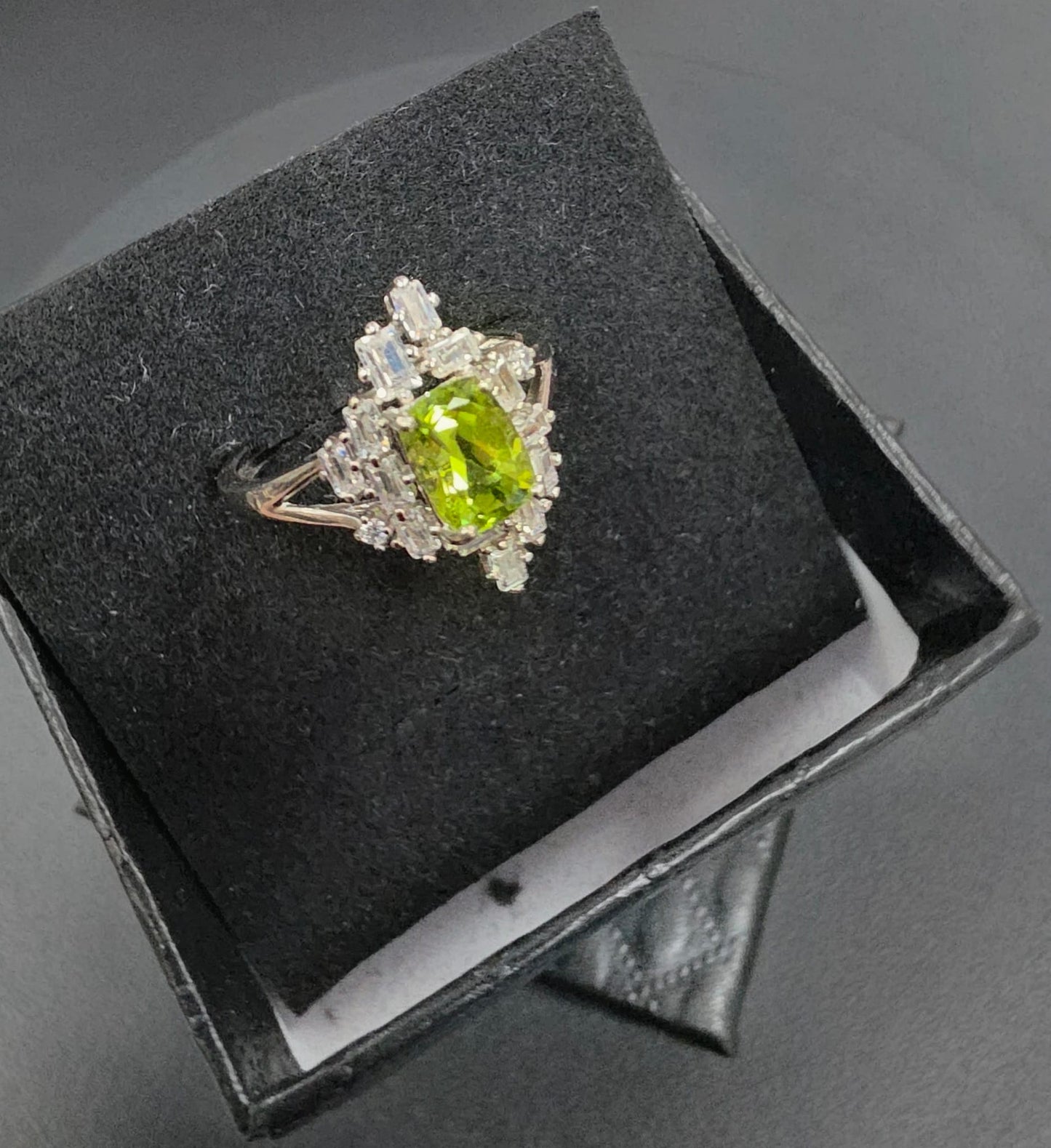 Natural Peridot Adjustable Ring — 925 Sterling Silver | Kumara Shines