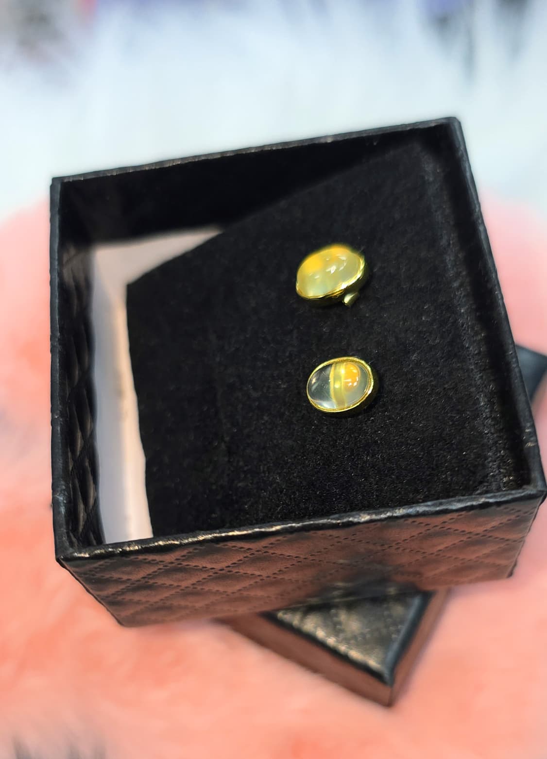 Oval Natural Prehnite Stud Earrings — Sterling Silver | Kumara Shines