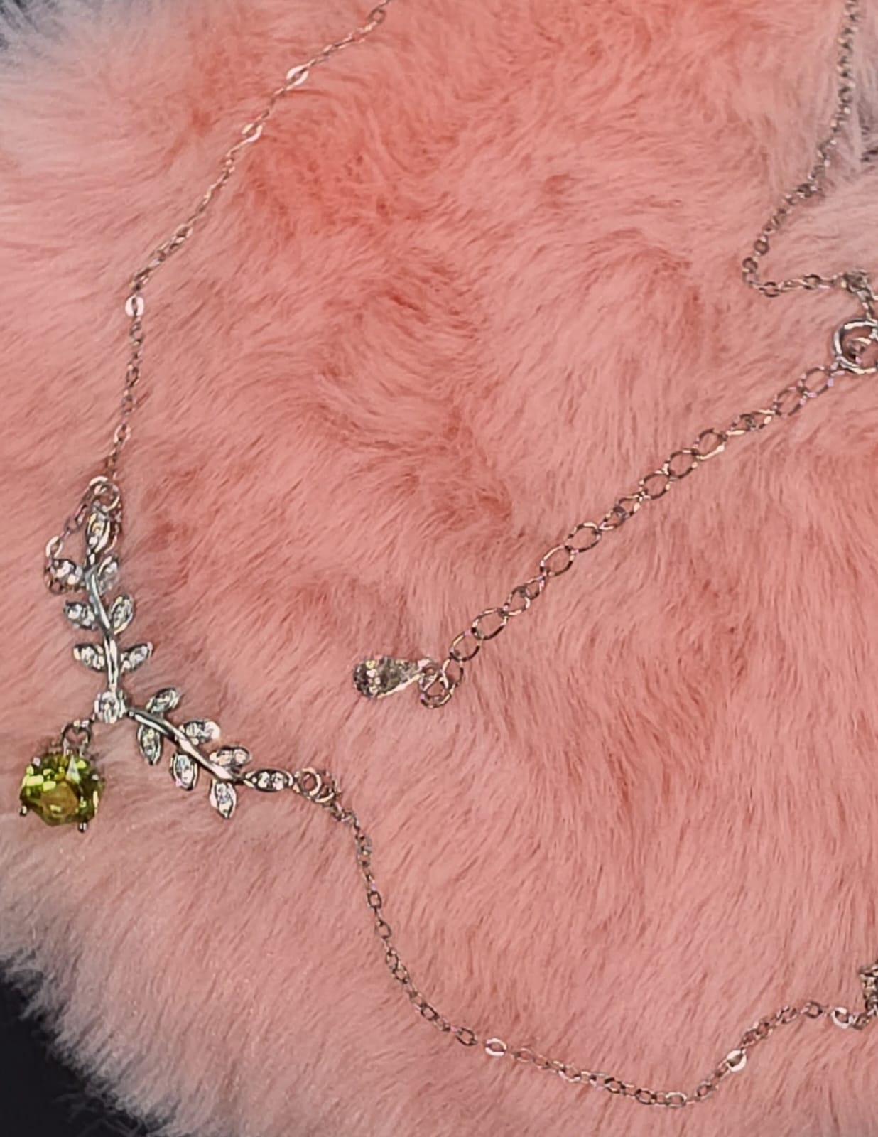 Natural Peridot Vine Necklace — Sterling Silver | Kumara Shines