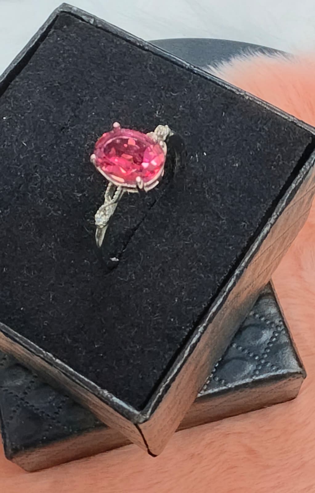 Natural Pink Topaz Solitaire Ring — Sterling Silver | Kumara Shines