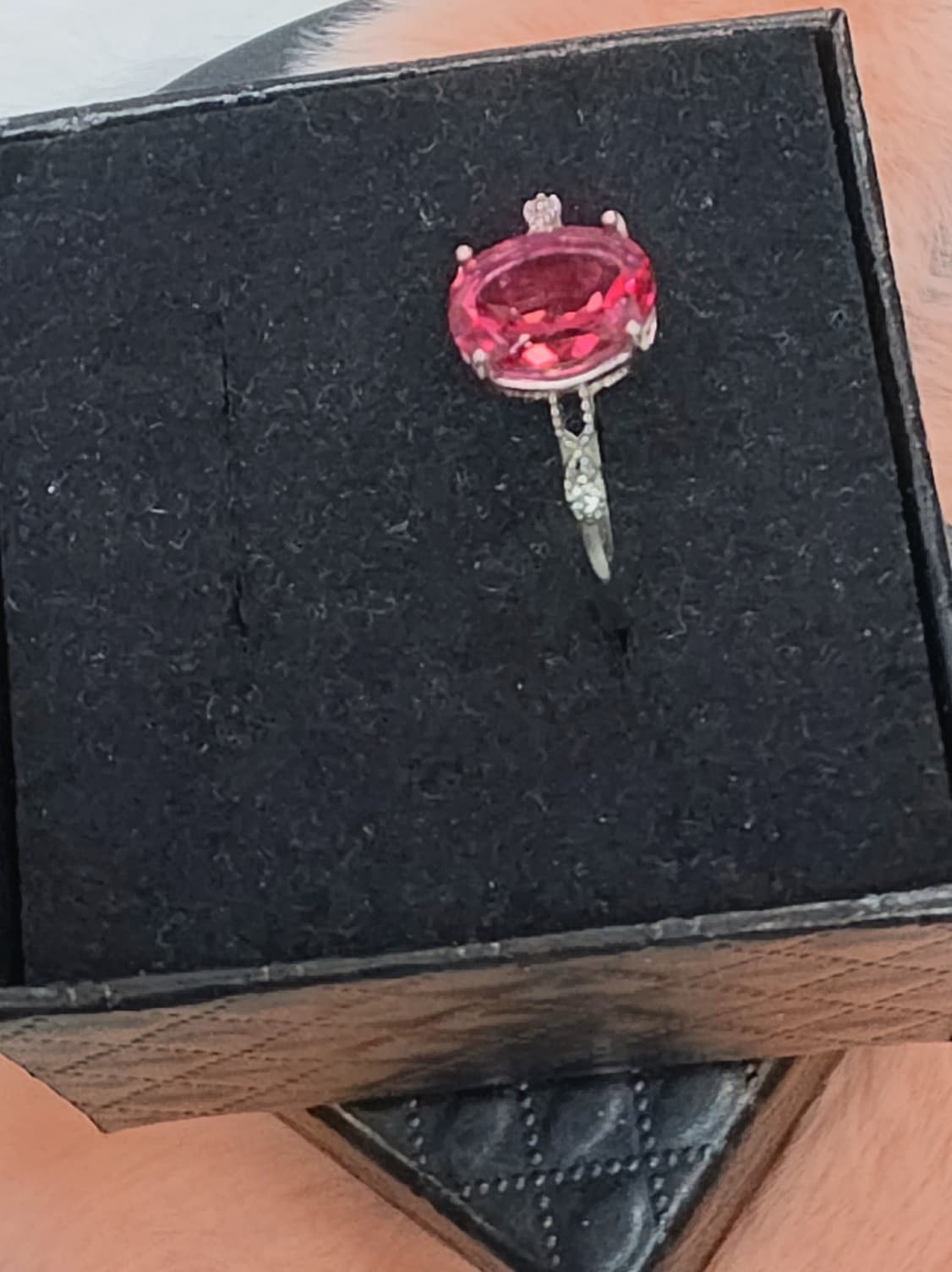 Natural Pink Topaz Solitaire Ring — Sterling Silver | Kumara Shines