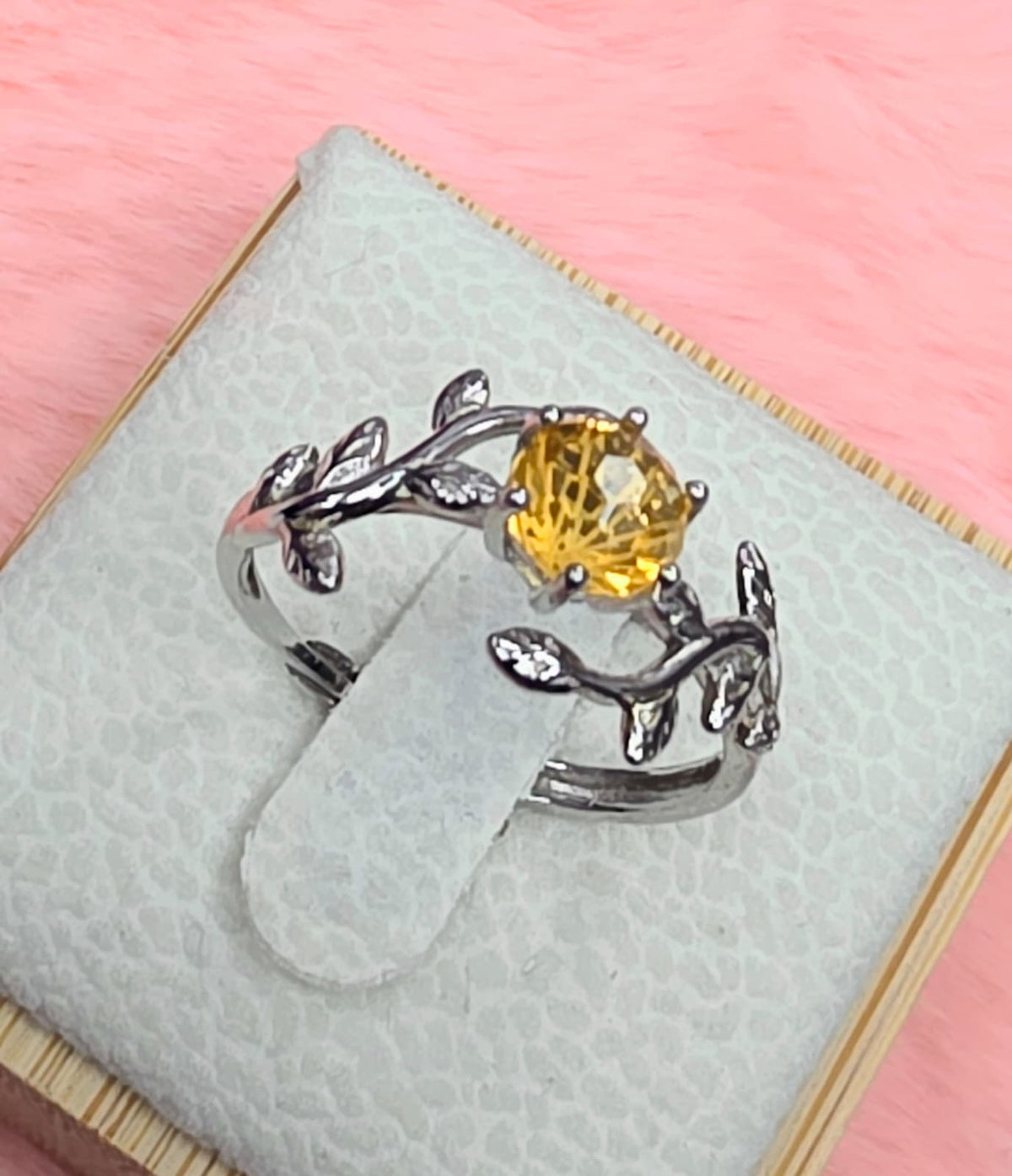 Natural Citrine Vine Ring — Sterling Silver | Kumara Shines