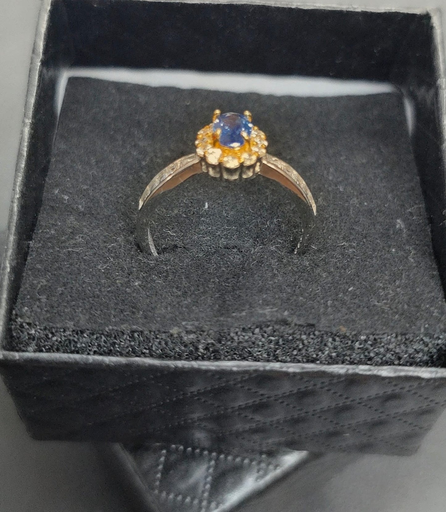 Natural Tanzanite Oval Cut Adjustable Ring — Sterling Silver | Kumara Shines
