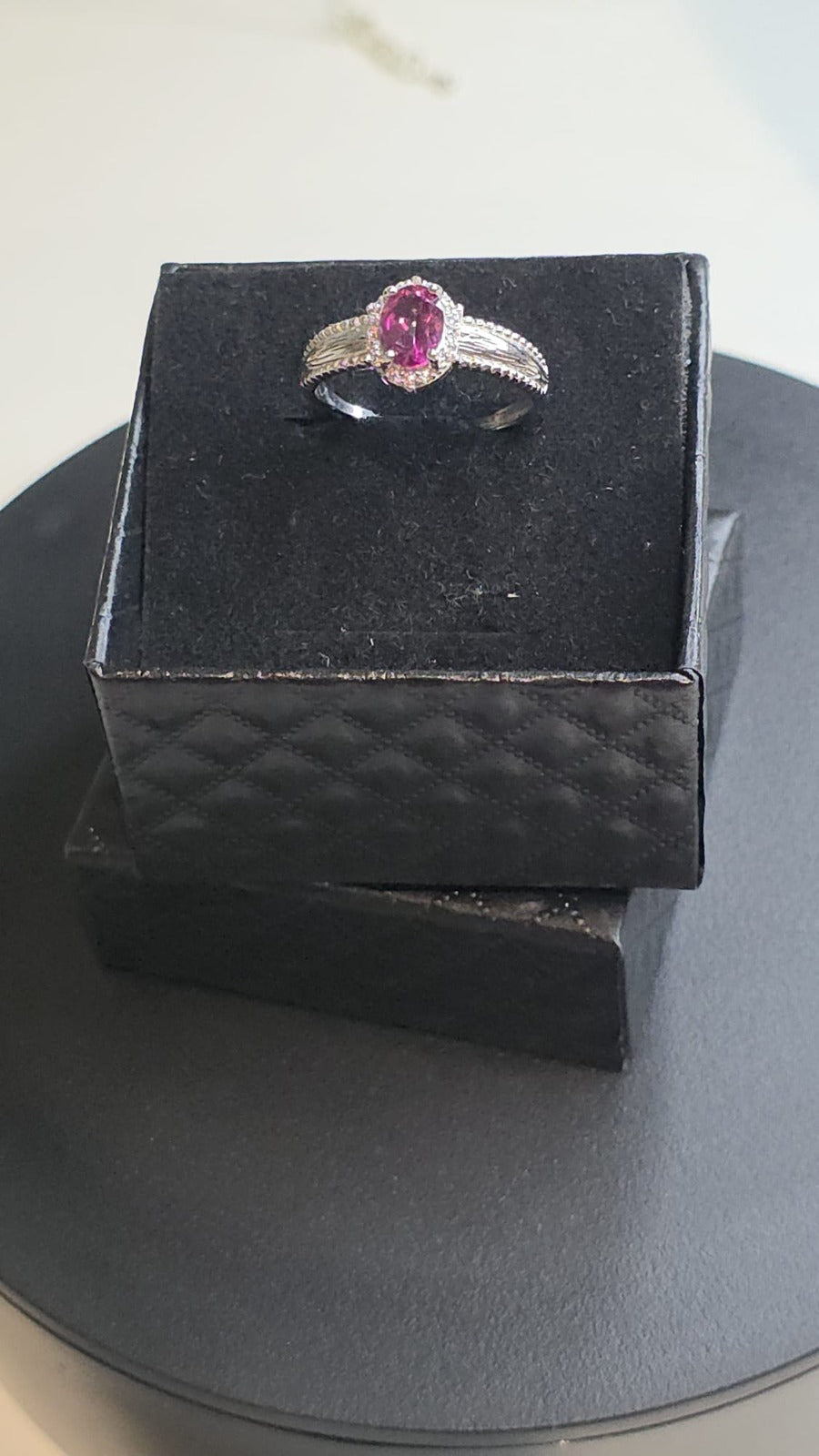 Natural Pink Topaz Thin Band Ring — 925 Sterling Silver | Kumara Shines