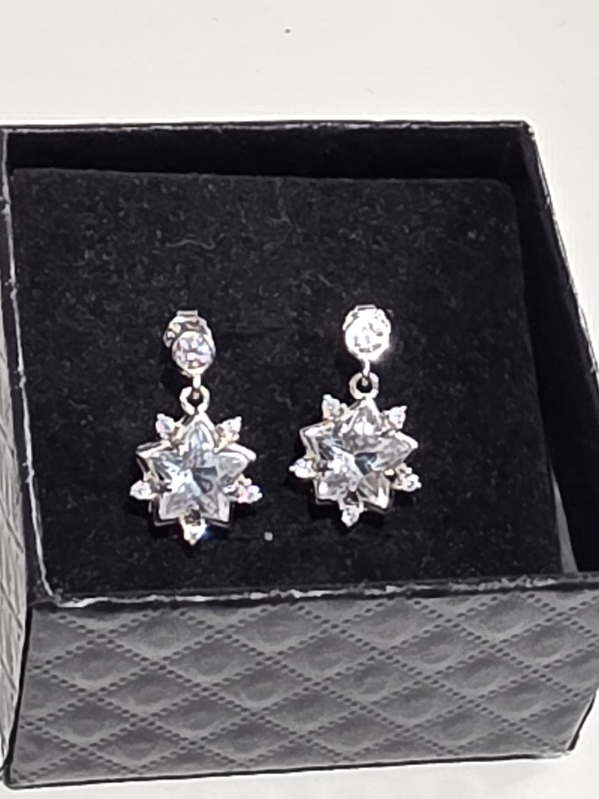 Natural Star-Shaped Clear Quartz Earrings — 925 Sterling Silver | Kumara Shines