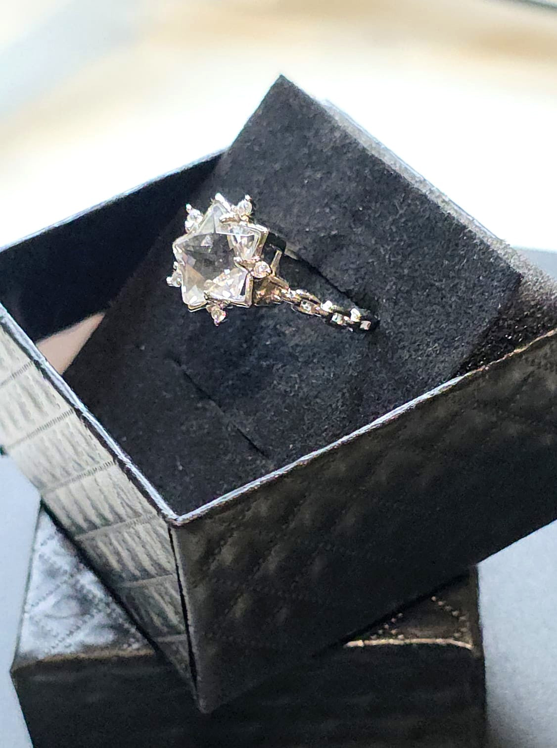 Natural Star-Shaped Clear Quartz Ring — 925 Sterling Silver | Kumara Shines