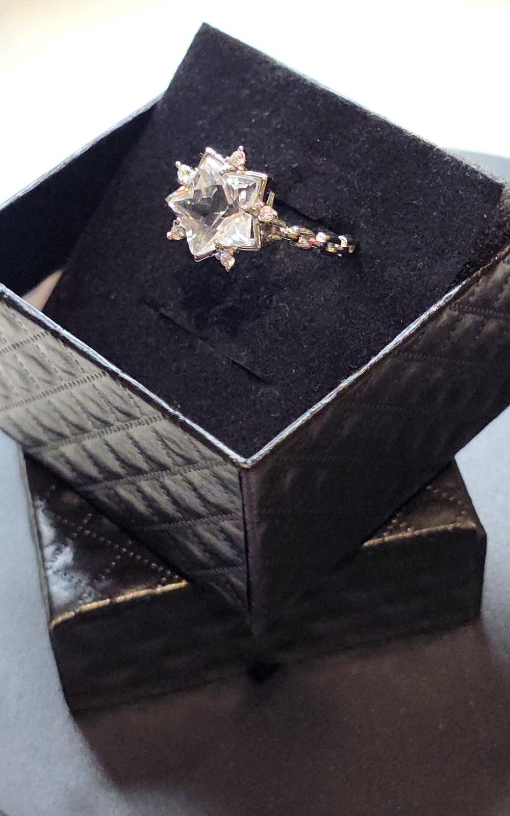 Natural Star-Shaped Clear Quartz Ring — 925 Sterling Silver | Kumara Shines
