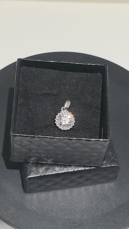 Natural Moissanite Pendant — 925 Sterling Silver | Kumara Shines
