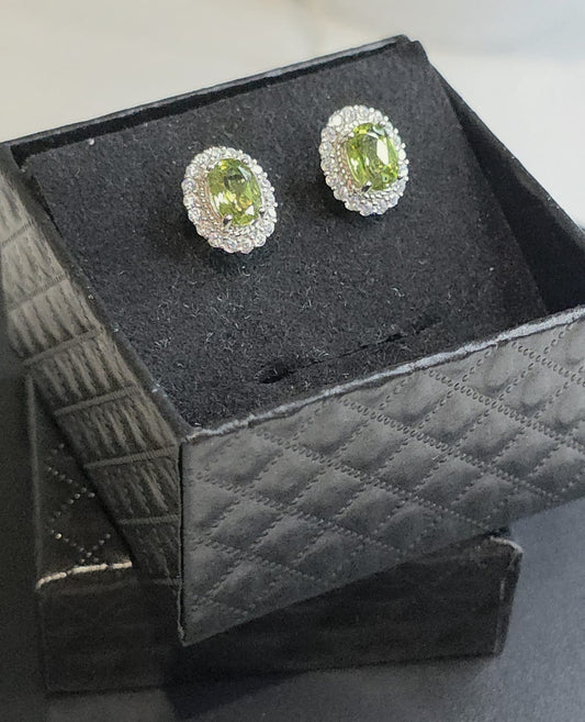 Natural Peridot & Zircon Statement Ring — 925 Sterling Silver | Kumara Shines