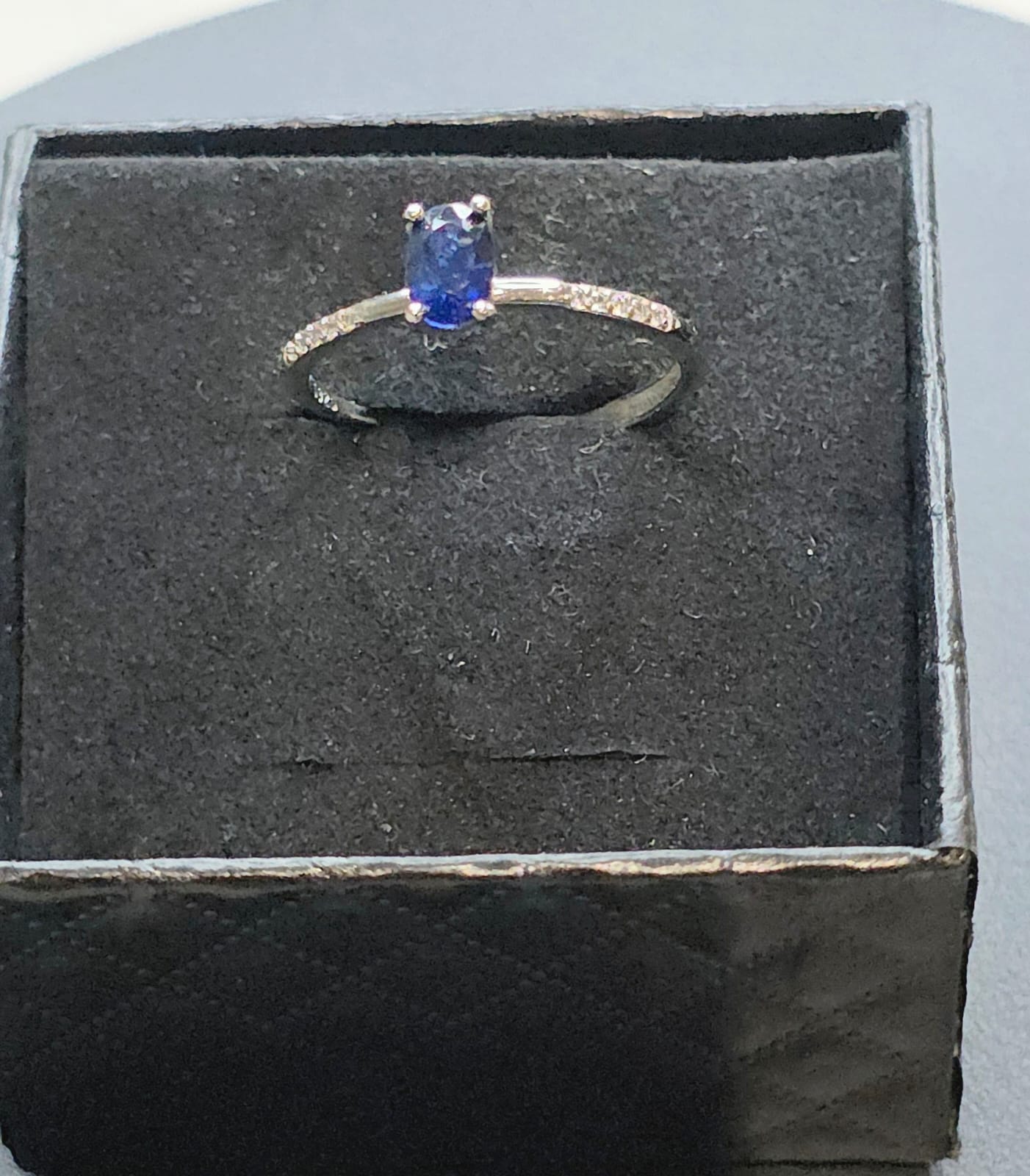 Natural Blue Sapphire Adjustable Ring — 925 Sterling Silver | Kumara Shines