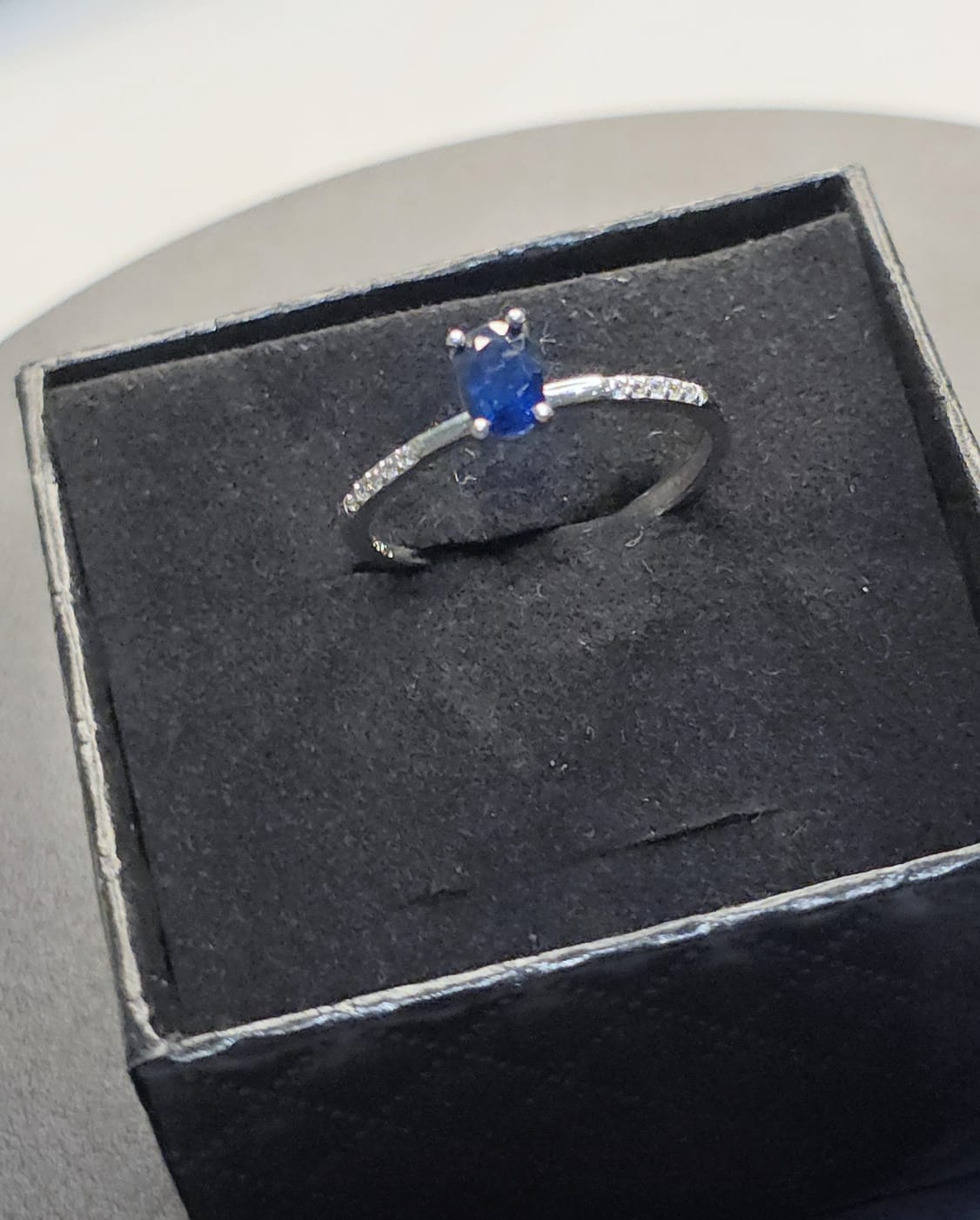Natural Blue Sapphire Adjustable Ring — 925 Sterling Silver | Kumara Shines