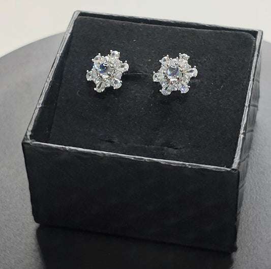 Madagascar Natural Moonstone Flower Earrings — 925 Sterling Silver | Kumara Shines