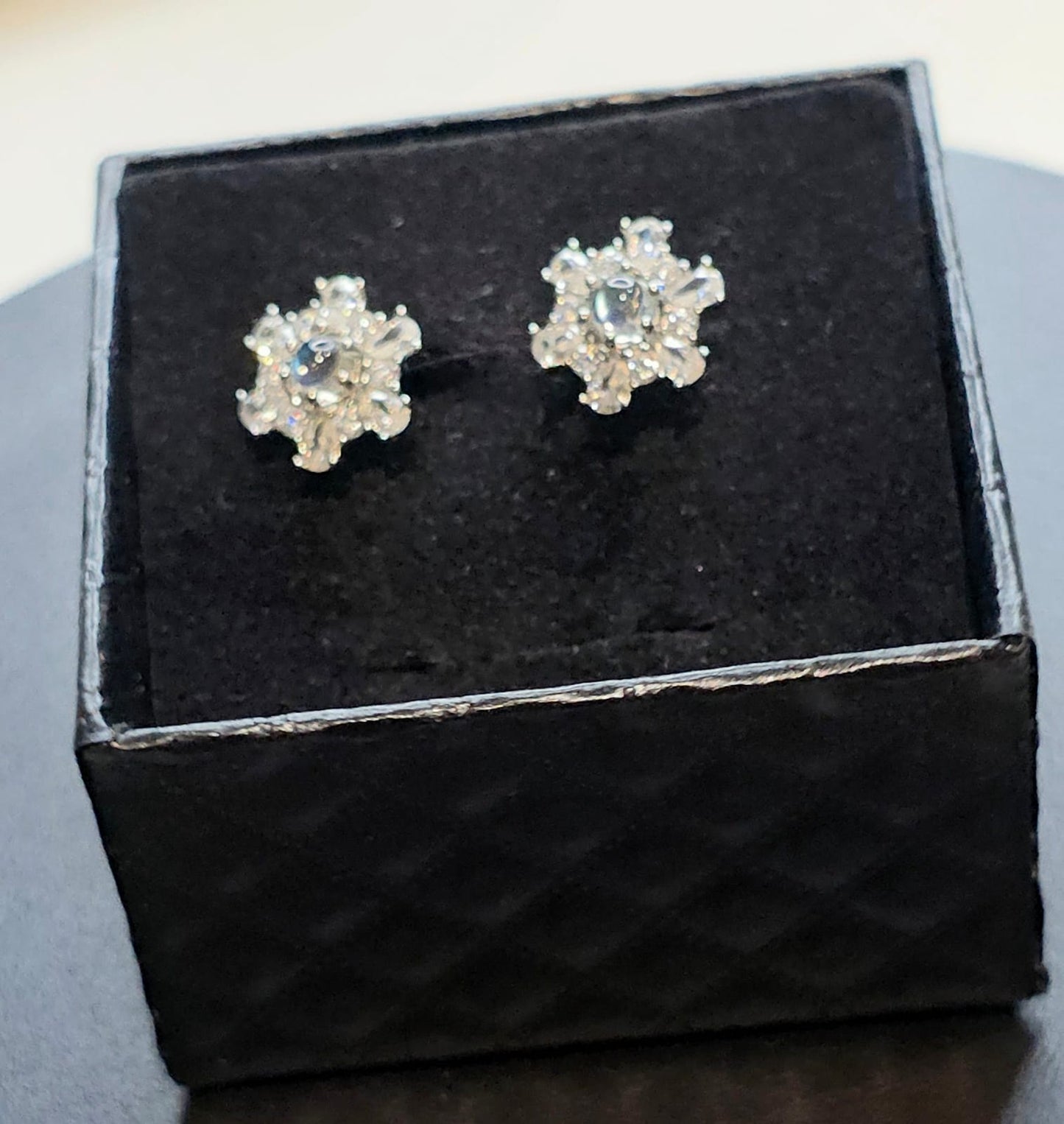 Madagascar Natural Moonstone Flower Earrings — 925 Sterling Silver | Kumara Shines