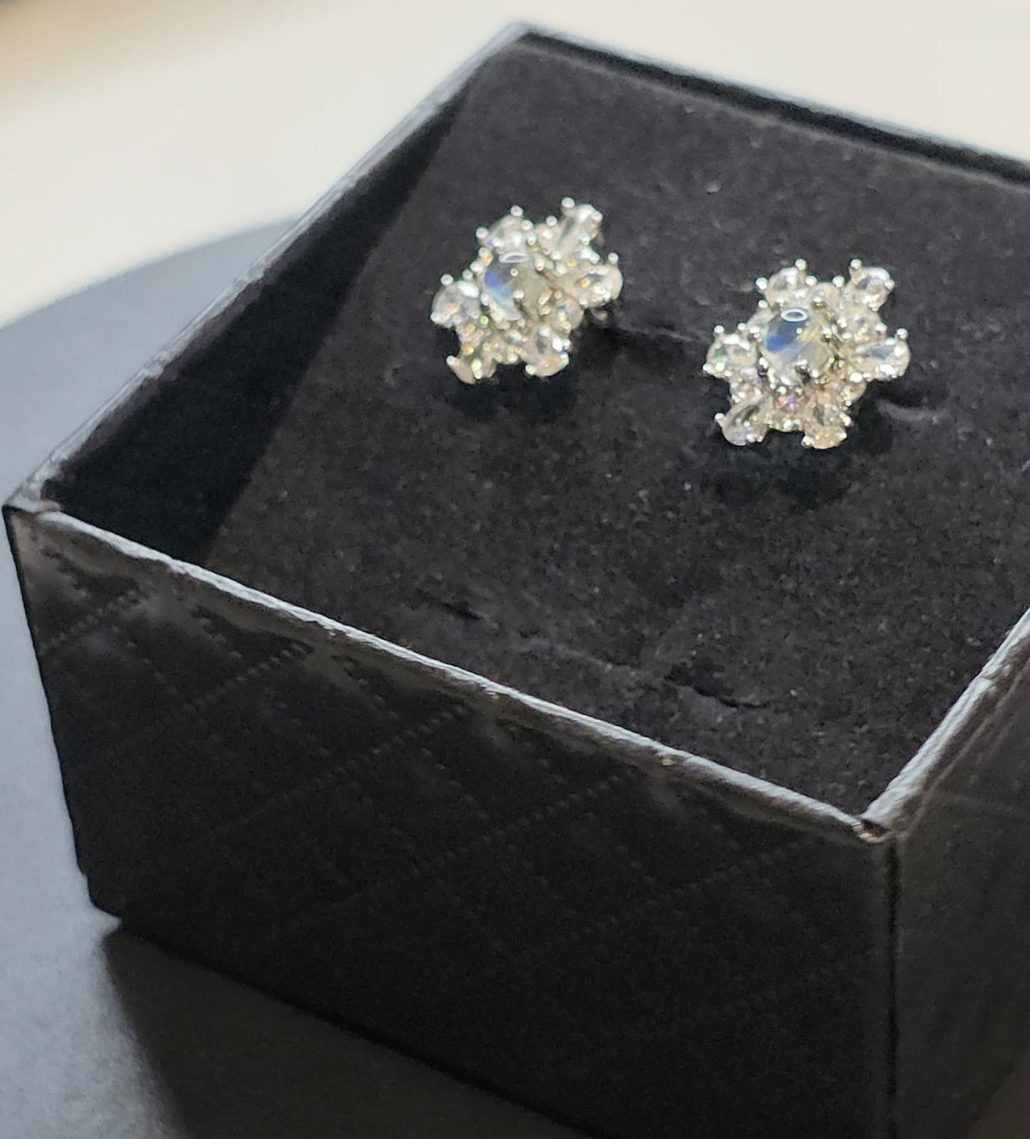 Madagascar Natural Moonstone Flower Earrings — 925 Sterling Silver | Kumara Shines
