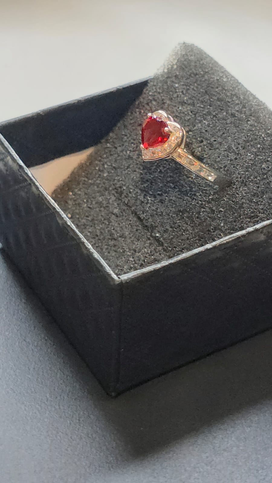 Natural Heart-Shaped Garnet Ring — 925 Sterling Silver | Kumara Shines