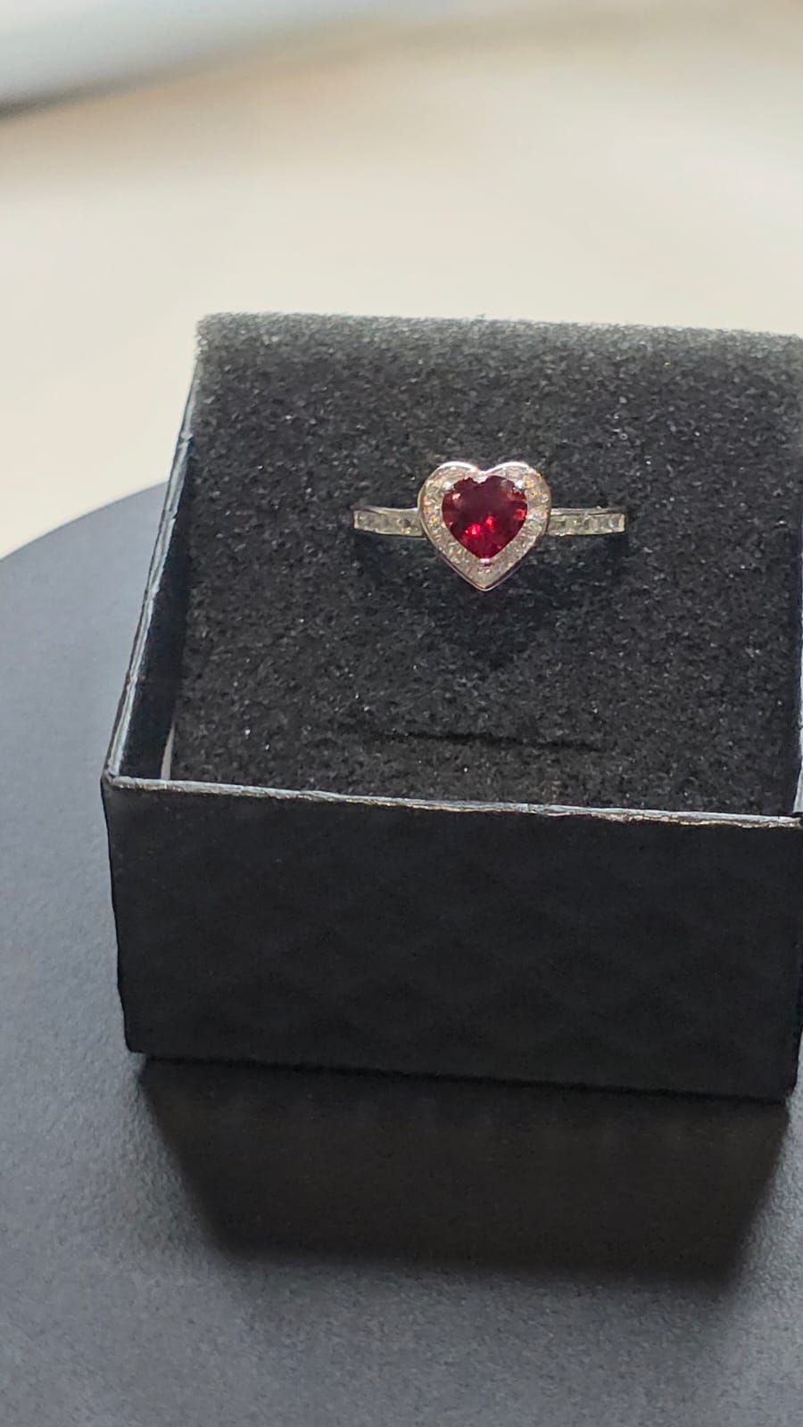 Natural Heart-Shaped Garnet Ring — 925 Sterling Silver | Kumara Shines