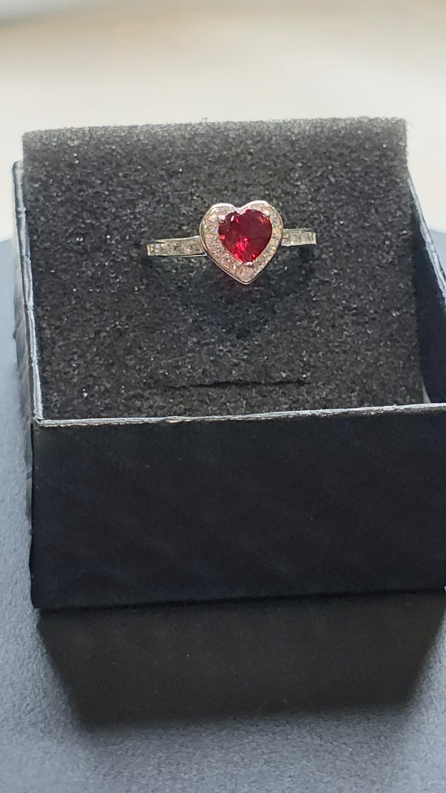 Natural Heart-Shaped Garnet Ring — 925 Sterling Silver | Kumara Shines