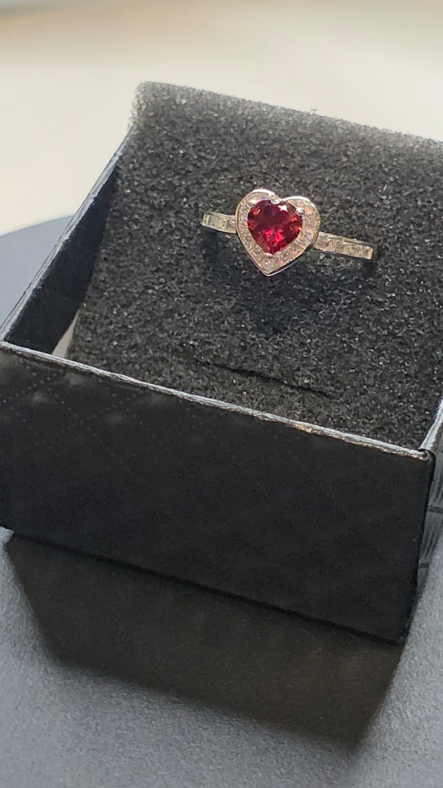 Natural Heart-Shaped Garnet Ring — 925 Sterling Silver | Kumara Shines