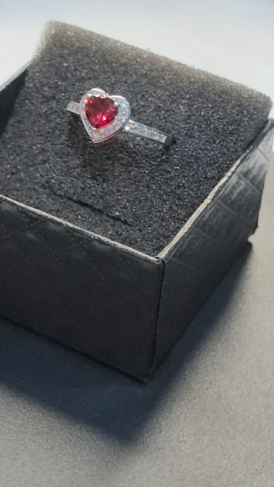 Natural Heart-Shaped Garnet Ring — 925 Sterling Silver | Kumara Shines