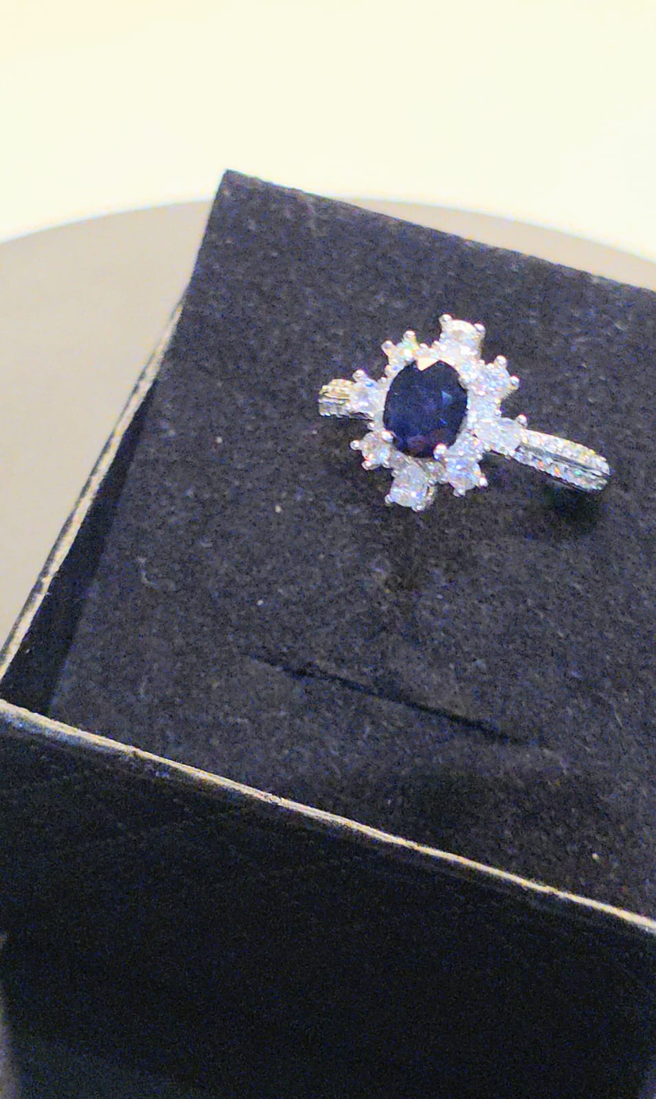 Natural Blue Sapphire Adjustable Ring — 925 Sterling Silver | Kumara Shines