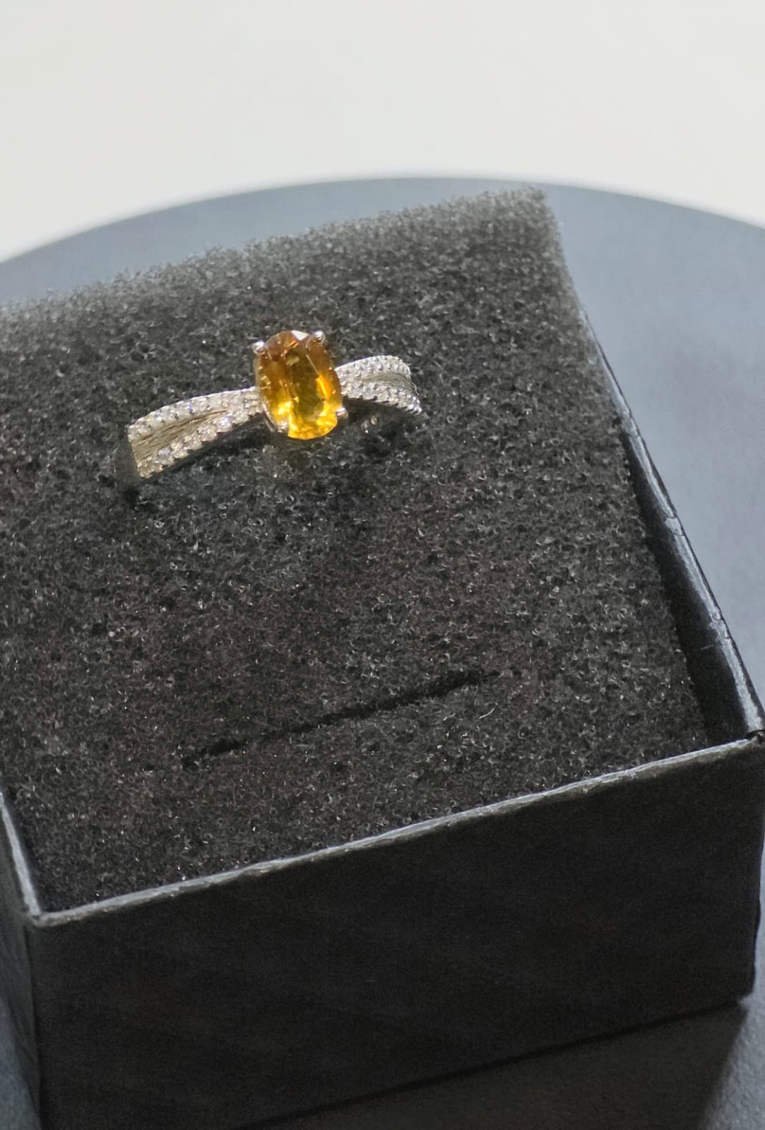 Natural Oval-Cut Citrine Ring — 925 Sterling Silver | Kumara Shines