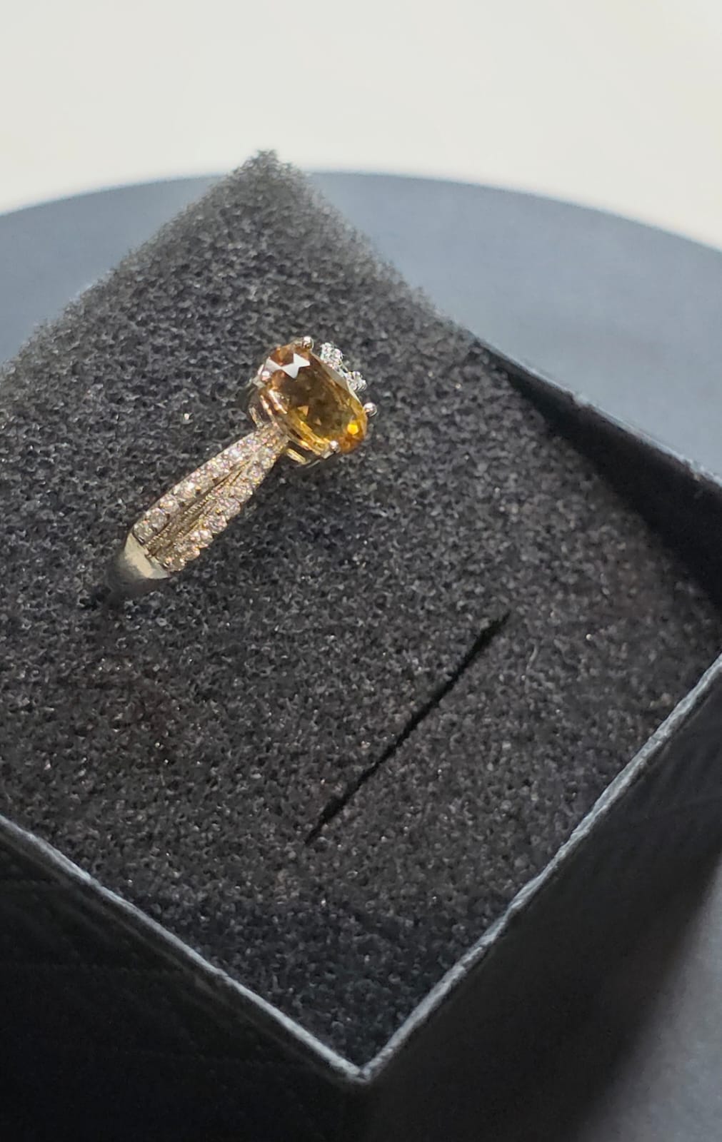 Natural Oval-Cut Citrine Ring — 925 Sterling Silver | Kumara Shines