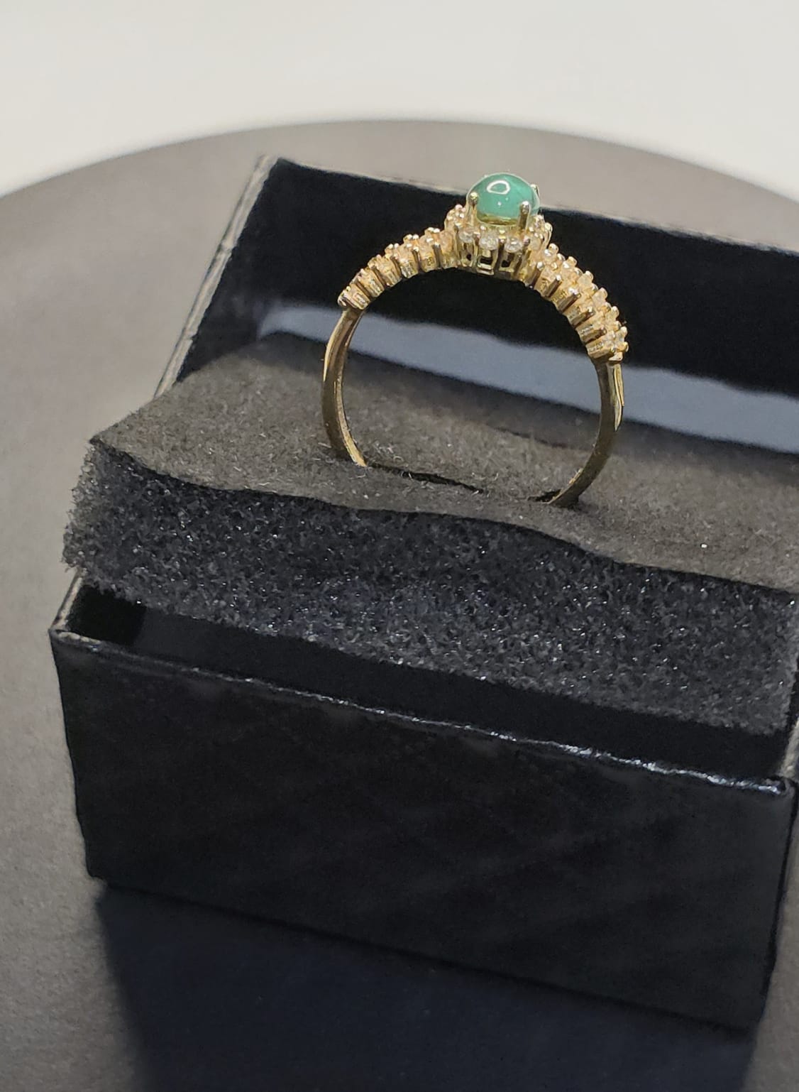 Natural Emerald Adjustable Ring — 925 Sterling Silver | Kumara Shines