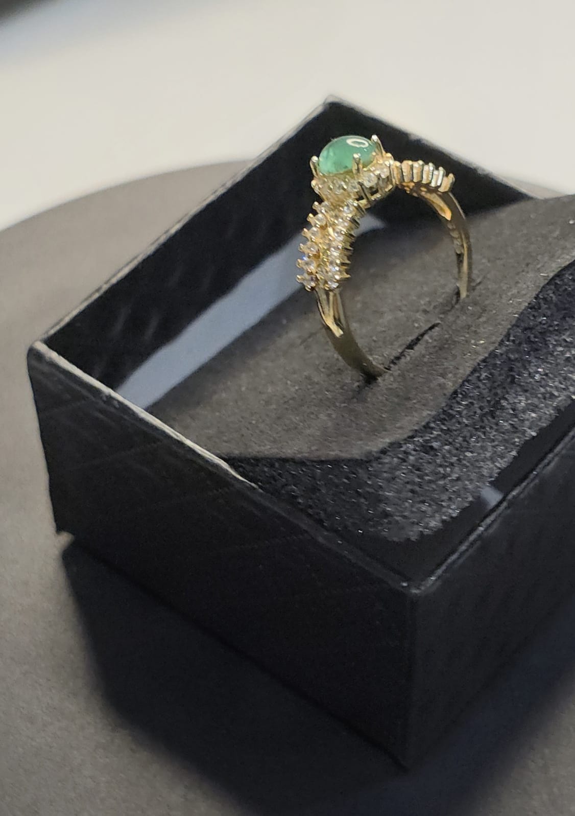 Natural Emerald Adjustable Ring — 925 Sterling Silver | Kumara Shines
