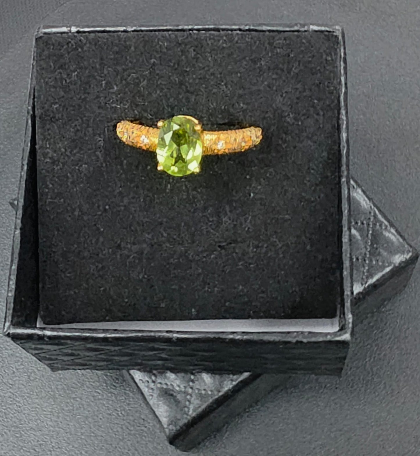 Natural Peridot Adjustable Strong Band Ring — Gold-Coated 925 Sterling Silver | Kumara Shines