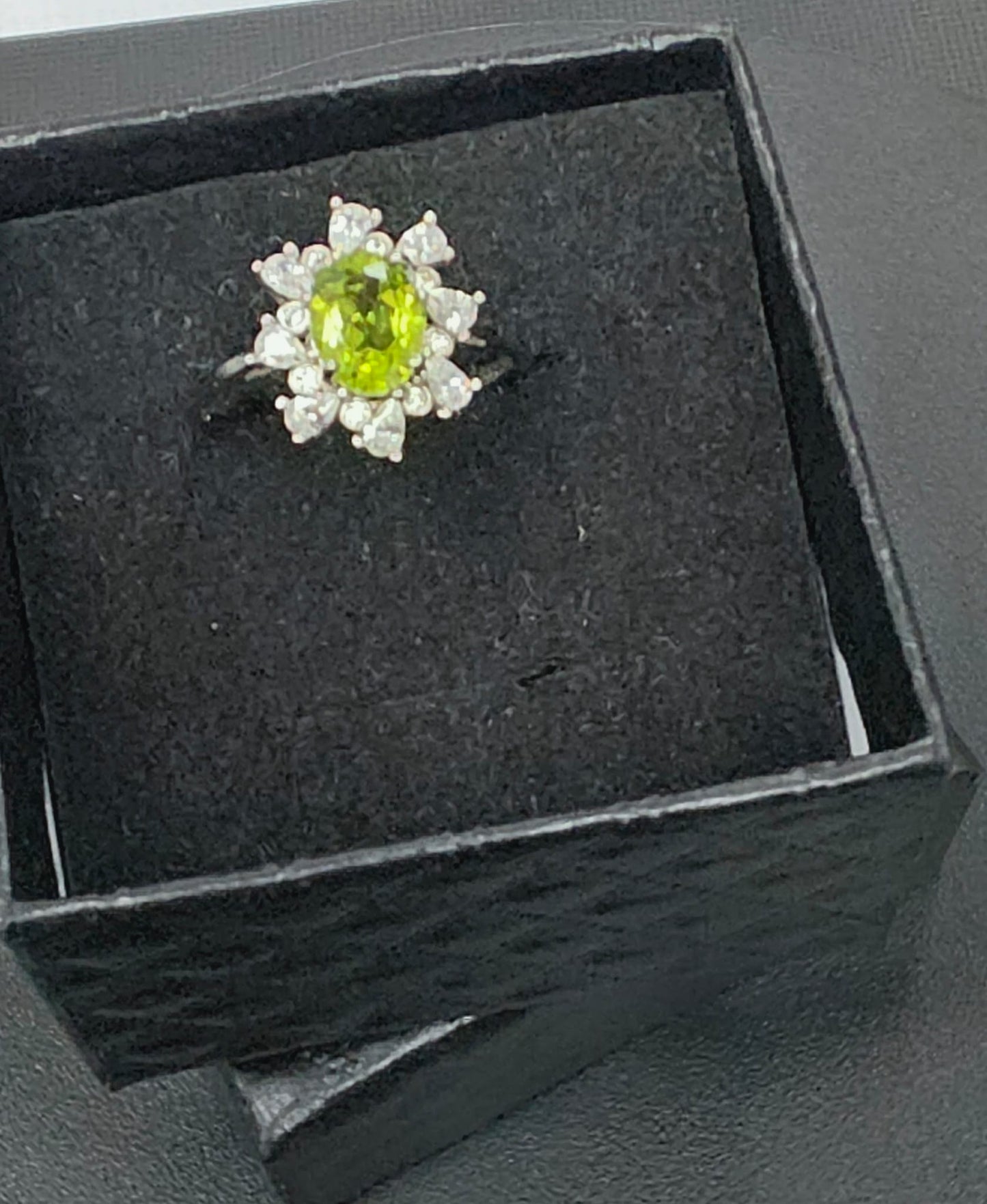 Natural Peridot Elegant Design Adjustable Ring — 925 Sterling Silver | Kumara Shines