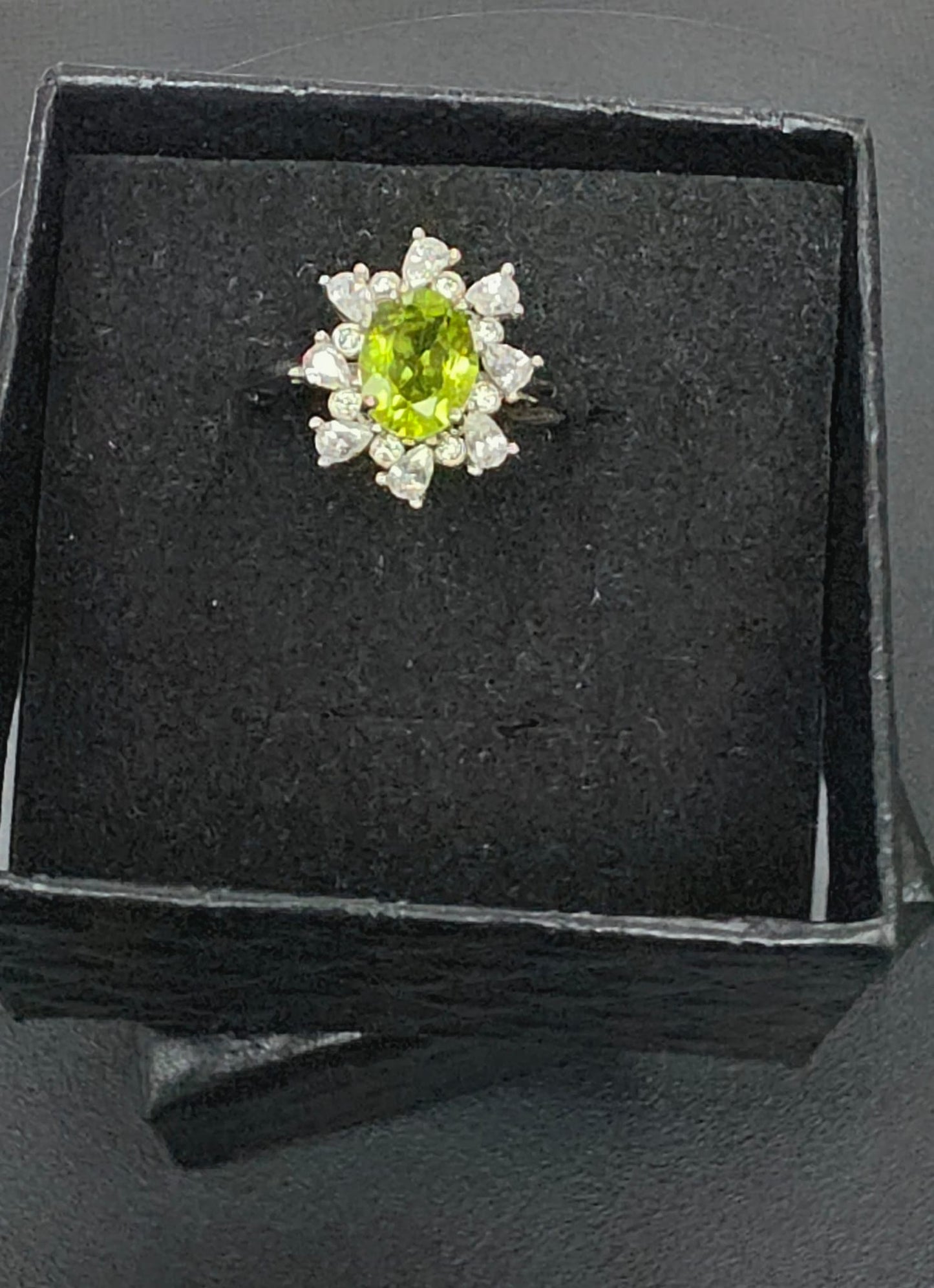Natural Peridot Elegant Design Adjustable Ring — 925 Sterling Silver | Kumara Shines