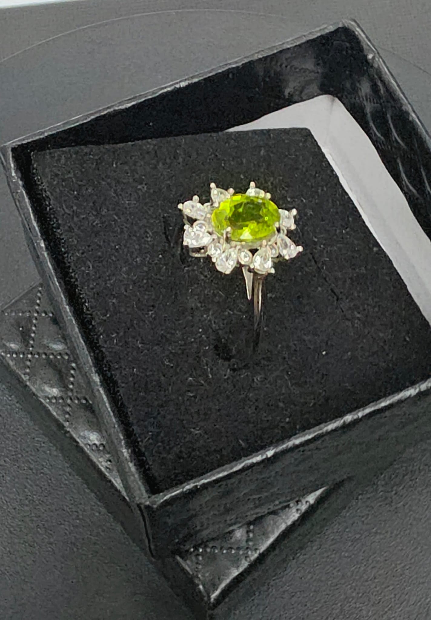 Natural Peridot Elegant Design Adjustable Ring — 925 Sterling Silver | Kumara Shines