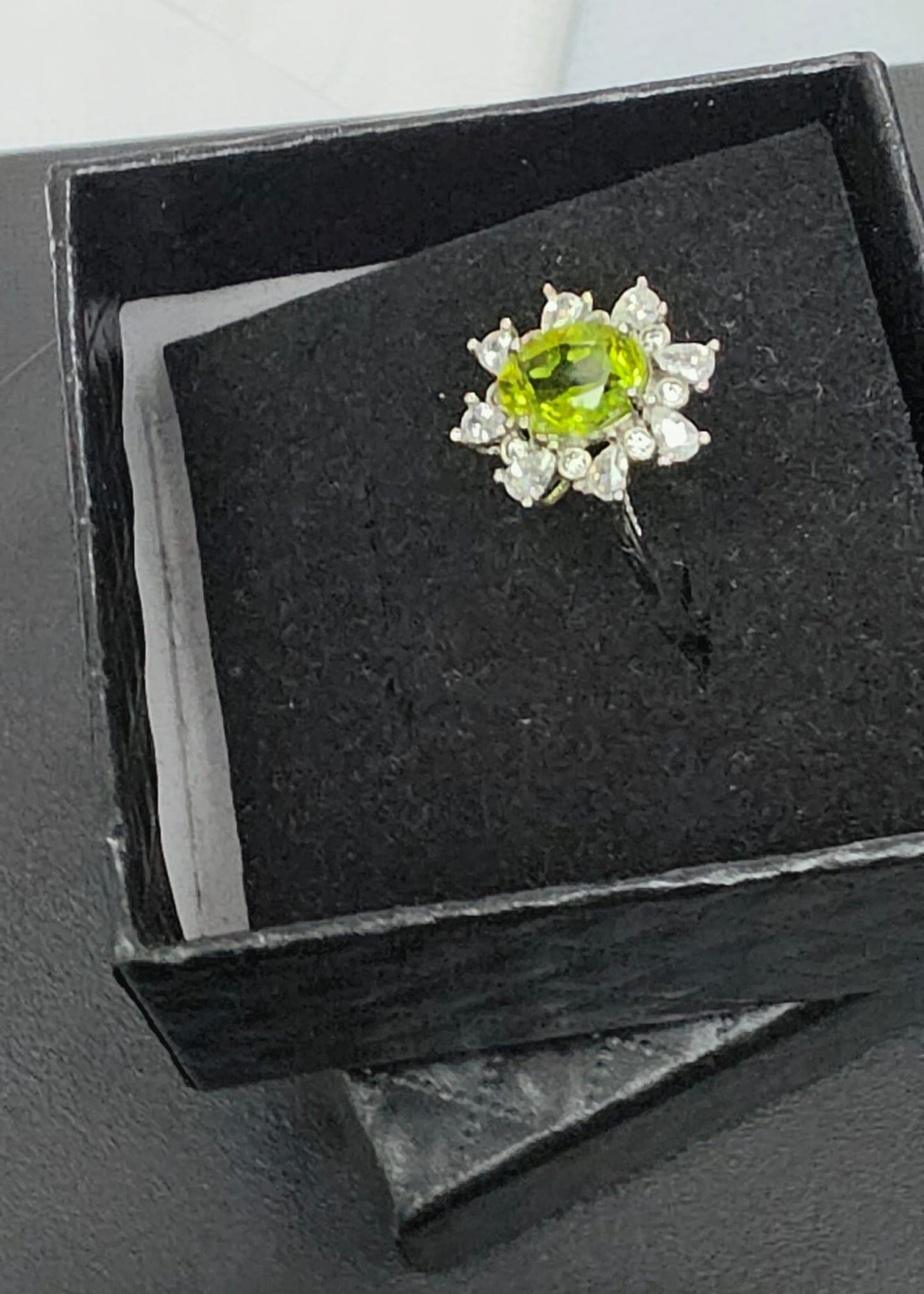 Natural Peridot Elegant Design Adjustable Ring — 925 Sterling Silver | Kumara Shines