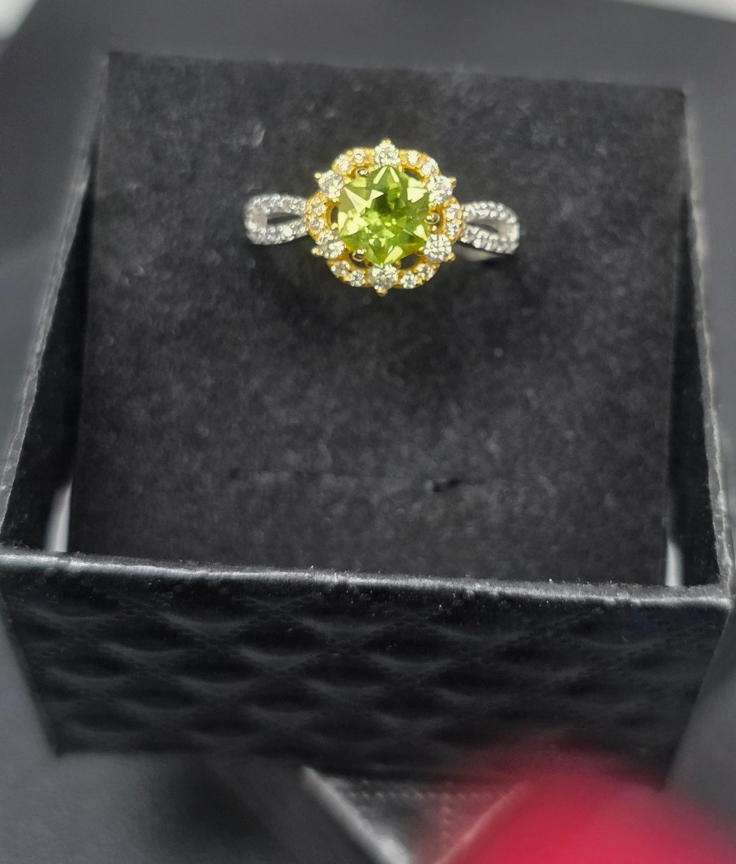 Natural Peridot Adjustable Ring — 925 Sterling Silver | Kumara Shines