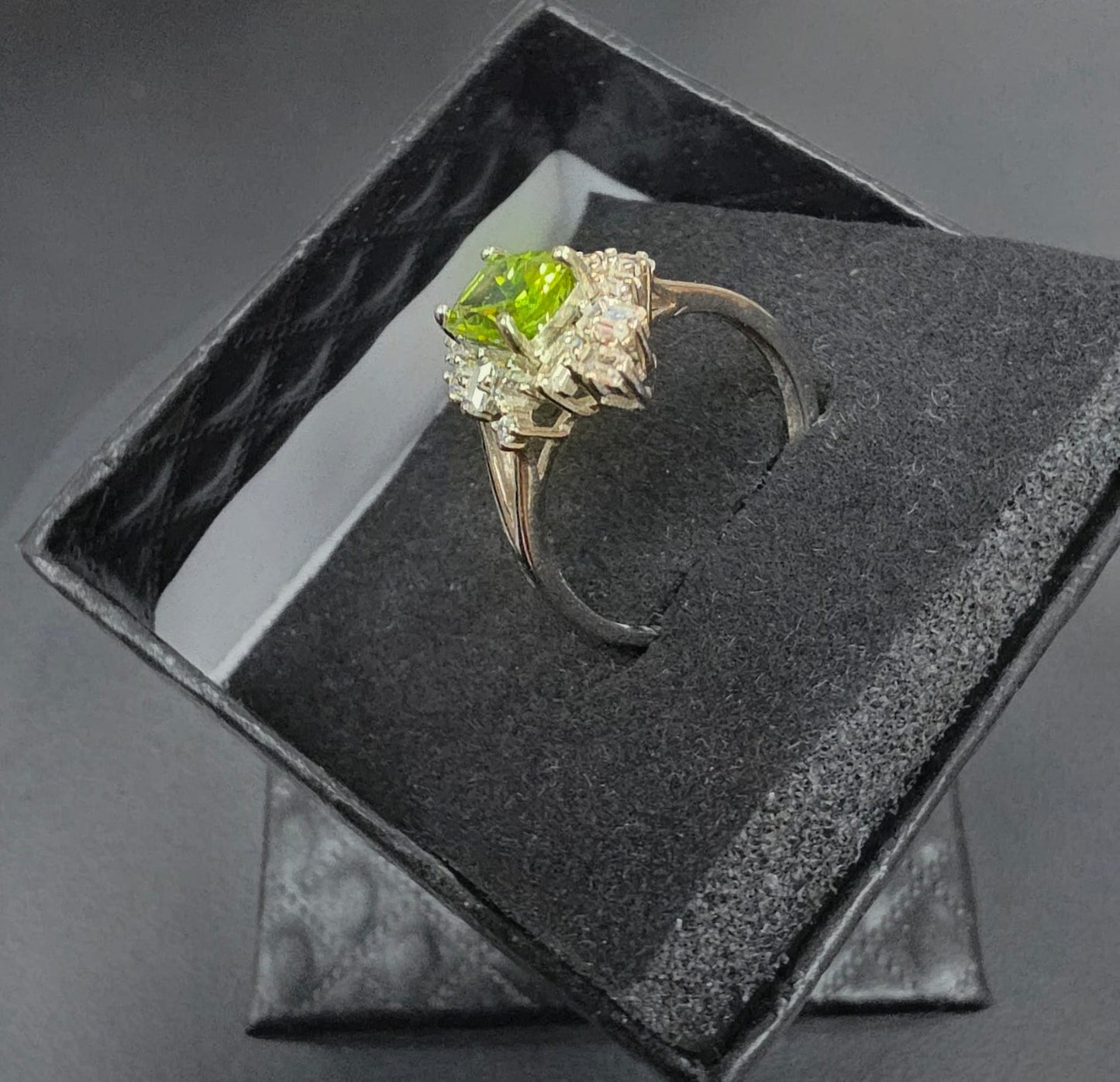 Natural Peridot Adjustable Ring — 925 Sterling Silver | Kumara Shines
