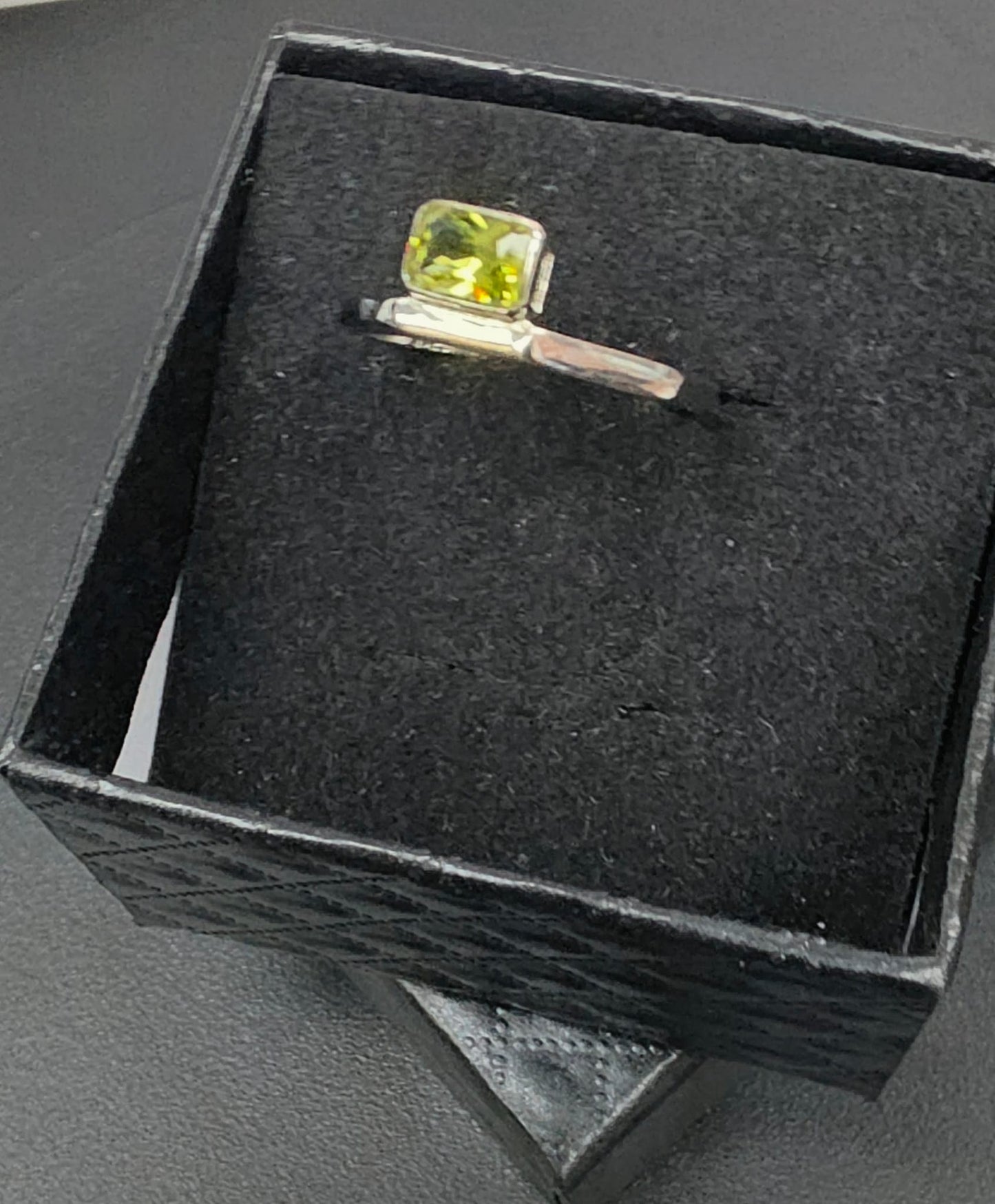 Natural Peridot Elegant Adjustable Ring — 925 Sterling Silver | Kumara Shines