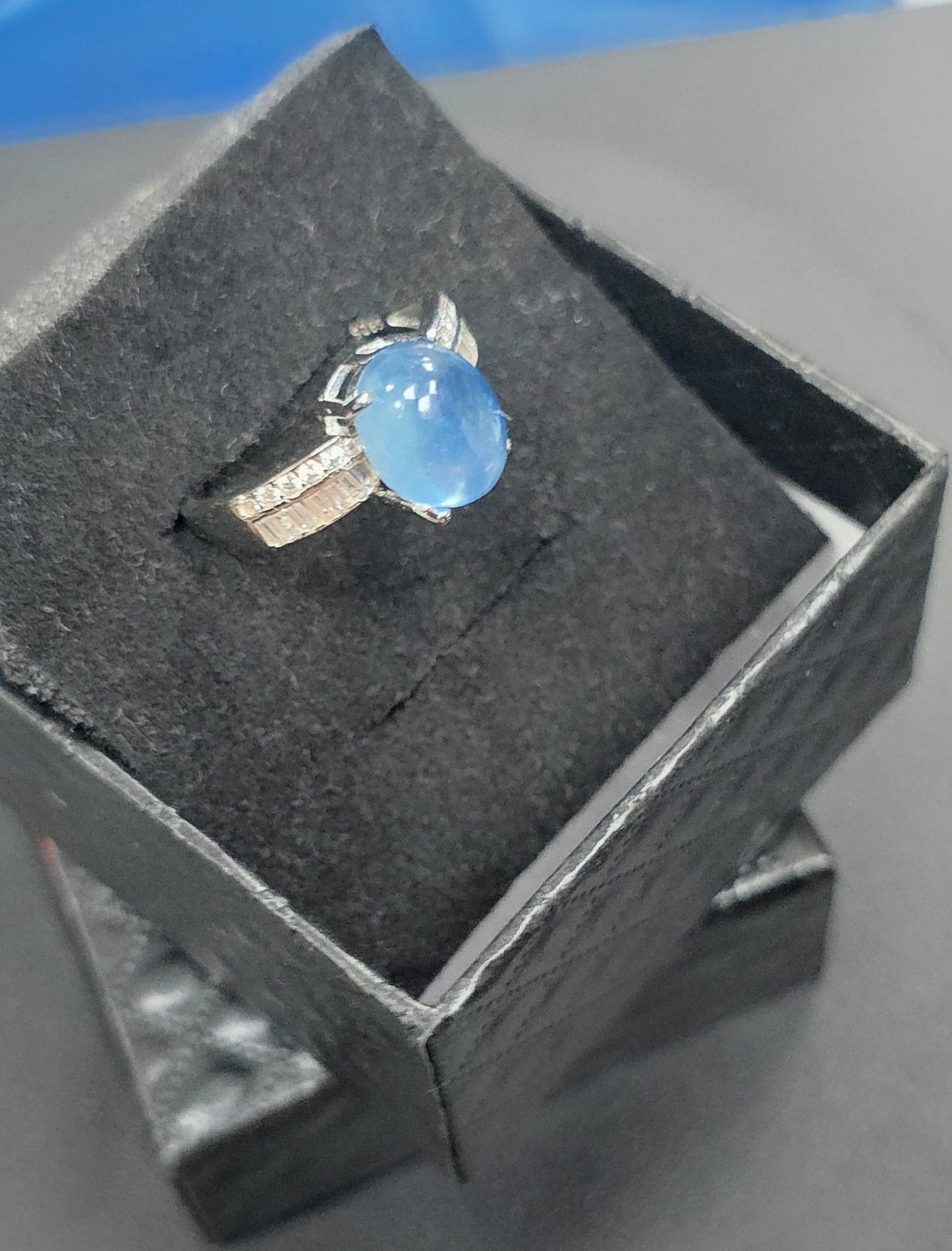 Natural Oval Aquamarine Adjustable Ring — 925 Sterling Silver | Kumara Shines