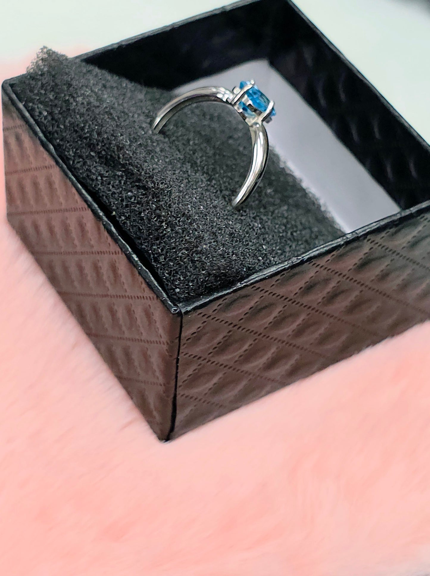 Natural Swiss Topaz Solitaire Adjustable Ring — Sterling Silver | Kumara Shines